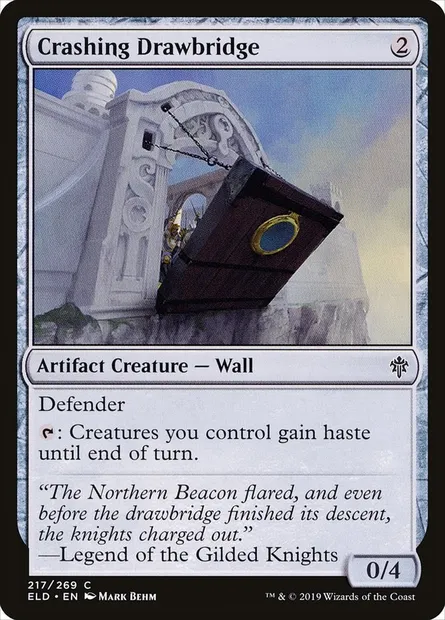 Crashing Drawbridge, Magic card ELD 217 — Throne of Eldraine set
