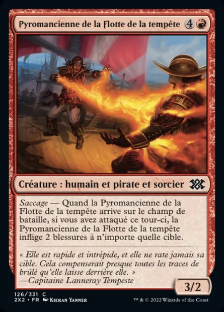 Pyromancienne de la Flotte de la tempête, carte Magic 2X2 126 — extension Double Masters 2022