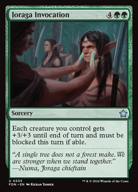 Joraga Invocation, Magic card FDN 555 — Foundations set