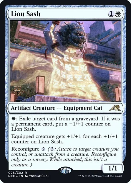 Écharpe de lion, carte Magic PNEO 26s — extension Kamigawa: Neon Dynasty Promos