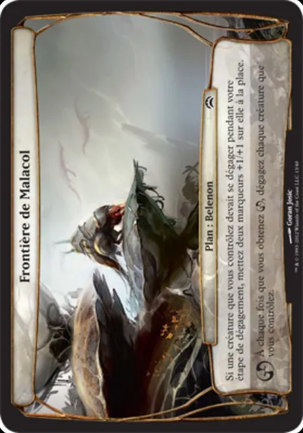 Frontière de Malacol, carte Magic OPC2 13 — extension Planechase 2012 Planes
