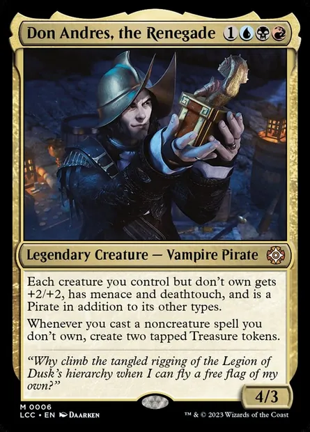 Don Andres, the Renegade, Magic card LCC 6 — The Lost Caverns of Ixalan Commander set