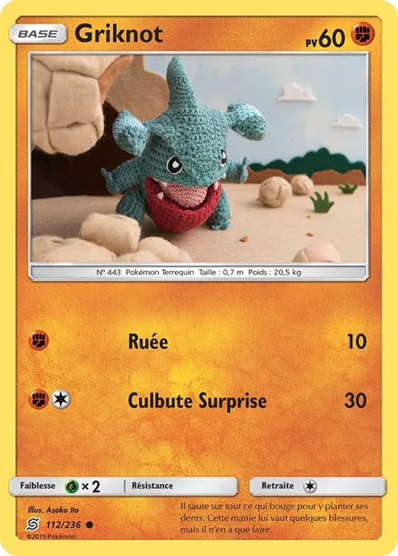 Griknot, carte Pokémon UNM 112 — extension Harmonie des Esprits