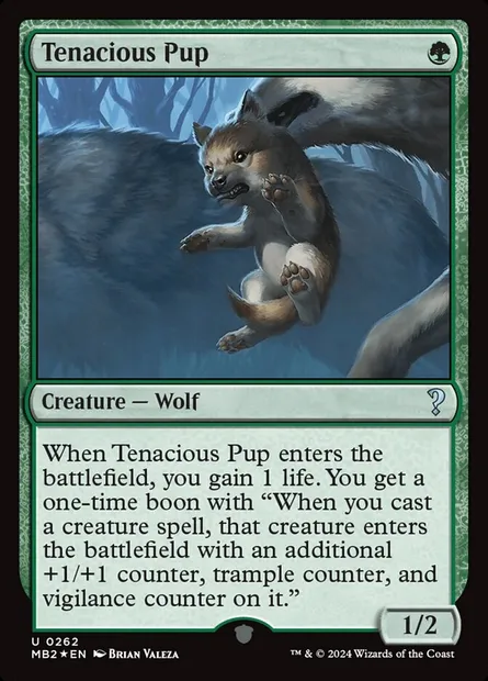 Tenacious Pup, Magic card MB2 262 — Mystery Booster 2 set