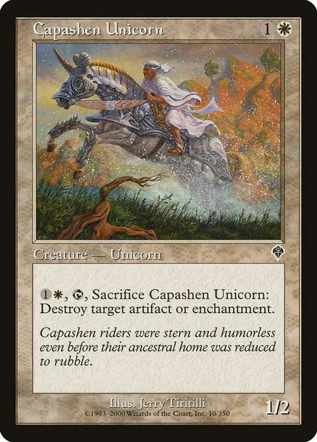Capashen Unicorn, Magic card INV 10 — Invasion set