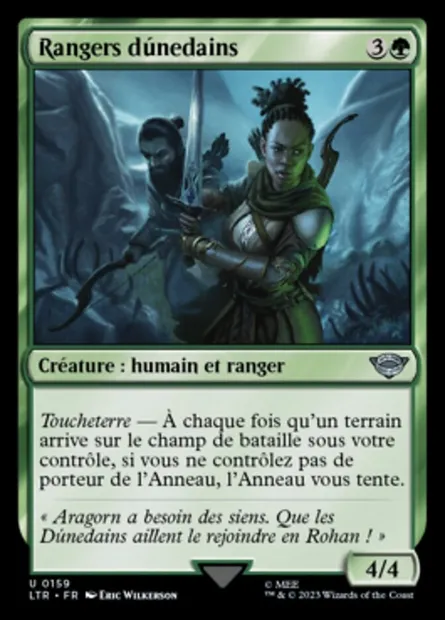 Rangers dúnedains, carte Magic LTR 159 — extension Le Seigneur des Anneaux : chroniques de la Terre du Milieu