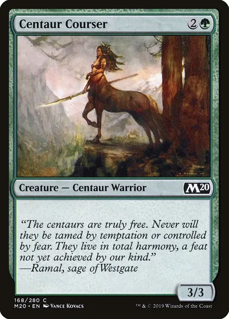 Centaur Courser, Magic card M20 168 — Core Set 2020 set