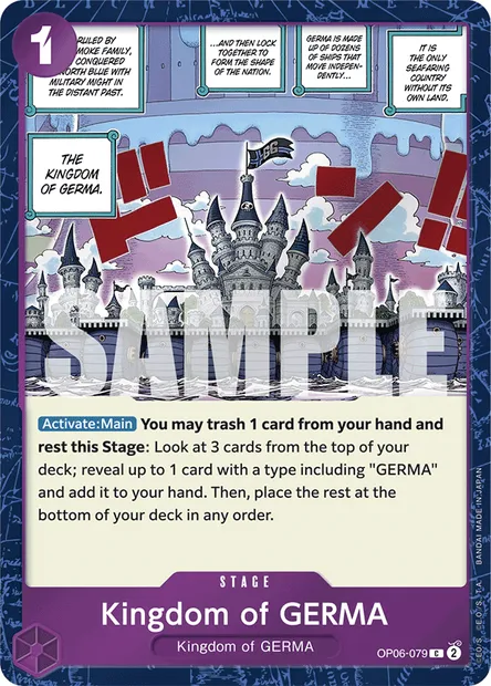 Kingdom of GERMA, One Piece card OP06-079 — WINGS OF THE CAPTAIN set