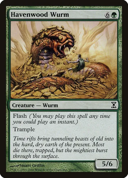 Havenwood Wurm, Magic card TSP 199 — Time Spiral set