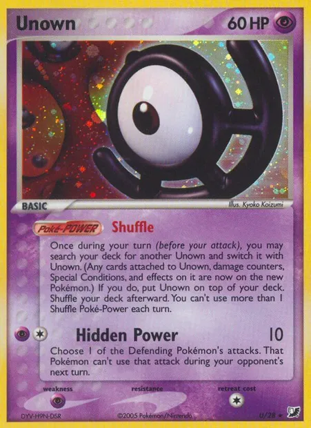 Zarbi, carte Pokémon EXU U — extension EX Forces Cachées Collection Zarbi