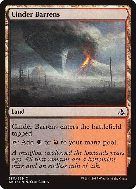 Cinder Barrens, Magic card AKH 280 — Amonkhet set