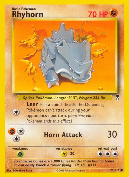 Rhinocorne, carte Pokémon LC 90 — extension Legendary Collection