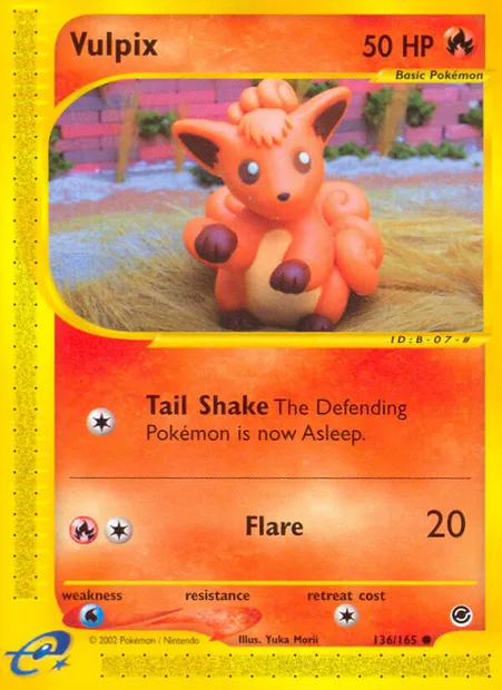 Vulpix, Pokémon card EX 136 — Expedition Base Set set