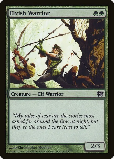 Elvish Warrior, Magic card 9ED 240★ — Ninth Edition set