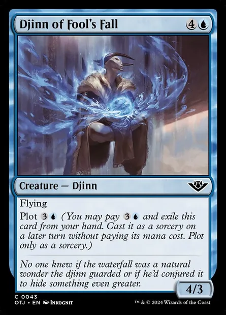 Djinn of Fool's Fall, Magic card OTJ 43 — Outlaws of Thunder Junction set