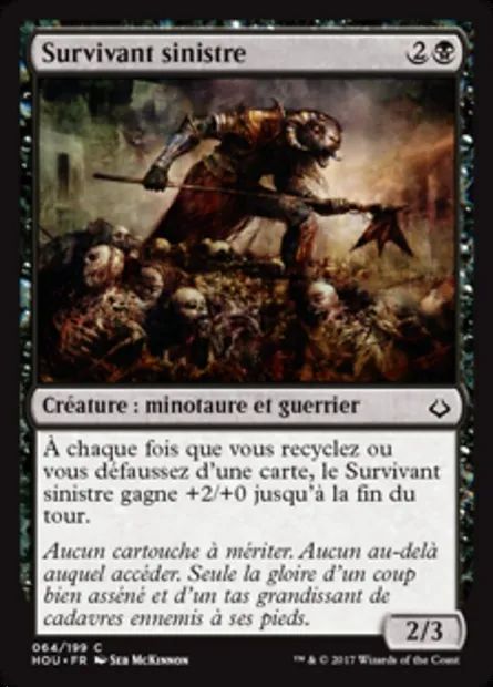 Survivant sinistre, carte Magic HOU 64 — extension L’âge de la destruction