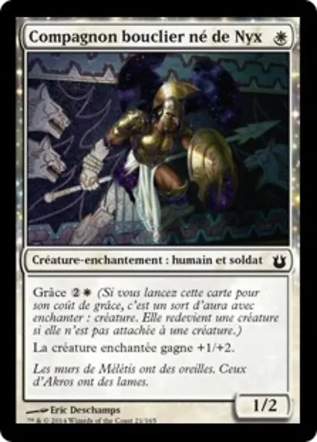 Compagnon bouclier né de Nyx, carte Magic BNG 21 — extension Créations divines