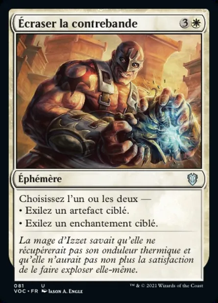 Écraser la contrebande, carte Magic VOC 81 — extension Crimson Vow Commander