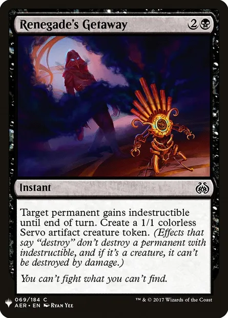 Renegade's Getaway, Magic card PLST AER-69 — The List set