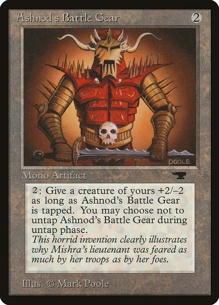 Harnais de bataille d'Ashnod, carte Magic ATQ 39 — extension Antiquities