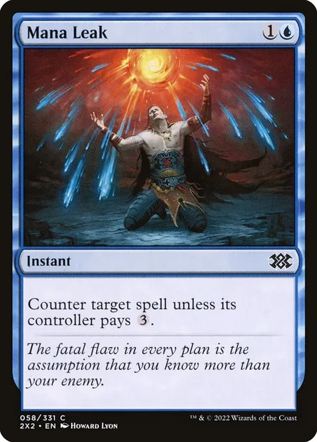 Mana Leak, Magic card 2X2 58 — Double Masters 2022 set