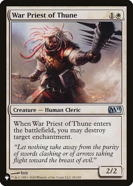 War Priest of Thune, Magic card PLST M11-38 — The List set