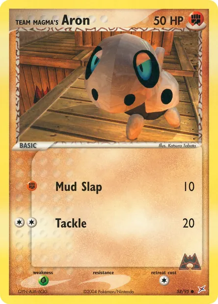 Team Magma's Aron, Pokémon card MA 58 — Team Magma vs Team Aqua set