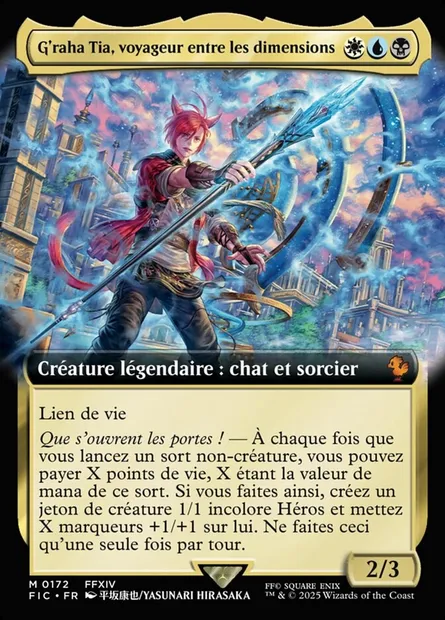 G'raha Tia, voyageur entre les dimensions, carte Magic FIC 172 — extension Final Fantasy Commander
