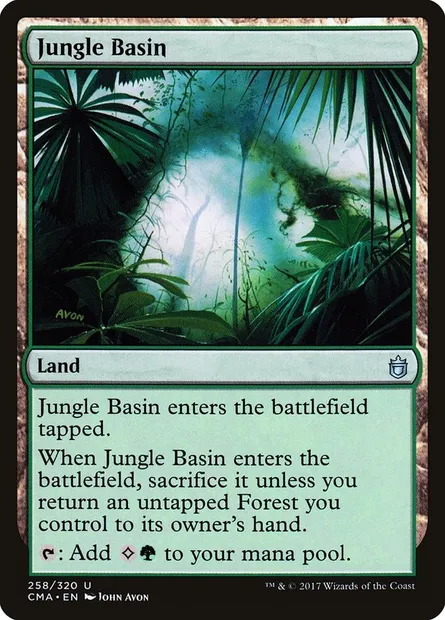Jungle Basin, Magic card CMA 258 — Commander Anthology set