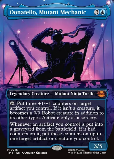Donatello, Mutant Mechanic, Magic card TMT 216 — Teenage Mutant Ninja Turtles set