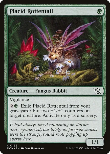 Placid Rottentail, Magic card MOM 199 — March of the Machine set
