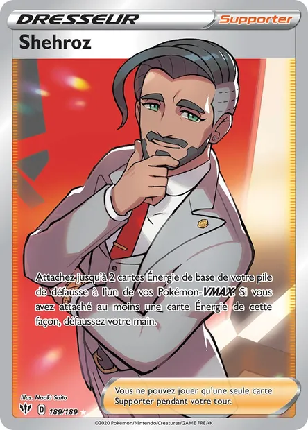 Shehroz, carte Pokémon DAA 189 — extension Ténèbres Embrasées