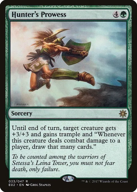 Hunter's Prowess, Magic card E02 33 — Explorers of Ixalan set
