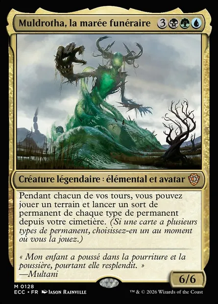 Muldrotha, la marée funéraire, carte Magic ECC 128 — extension Lorwyn Eclipsed Commander