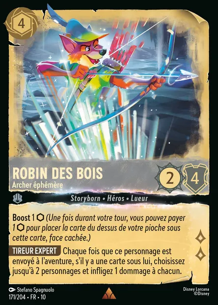 Robin des Bois - Archer éphémère, carte Disney Lorcana CH10-171 — extension Lueurs dans les Profondeurs