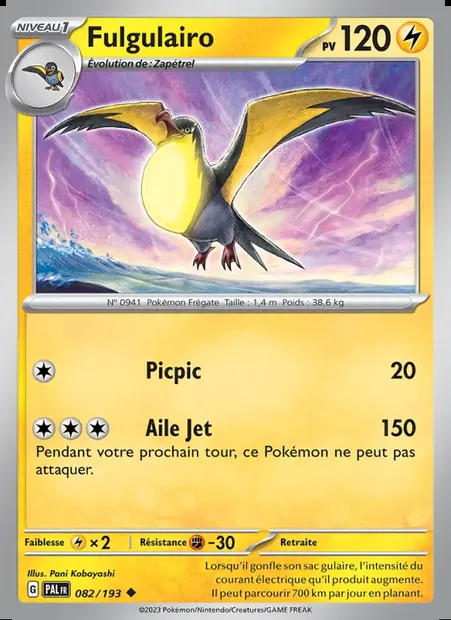 Fulgulairo, carte Pokémon PAL 082 — extension Évolutions à Paldea