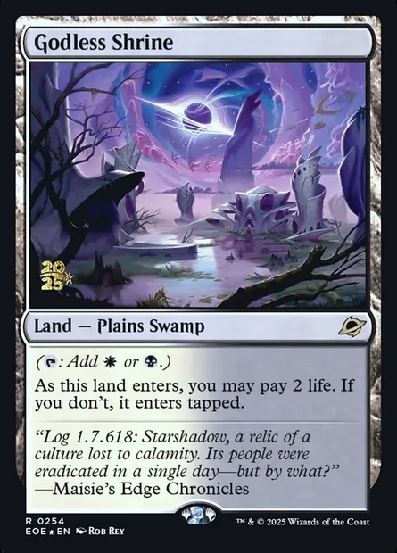 Godless Shrine, Magic card PEOE 254s — Edge of Eternities Promos set