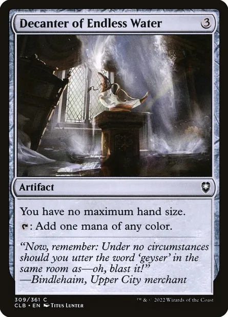 Decanter of Endless Water, Magic card CLB 309 — Commander Legends: Battle for Baldur's Gate set