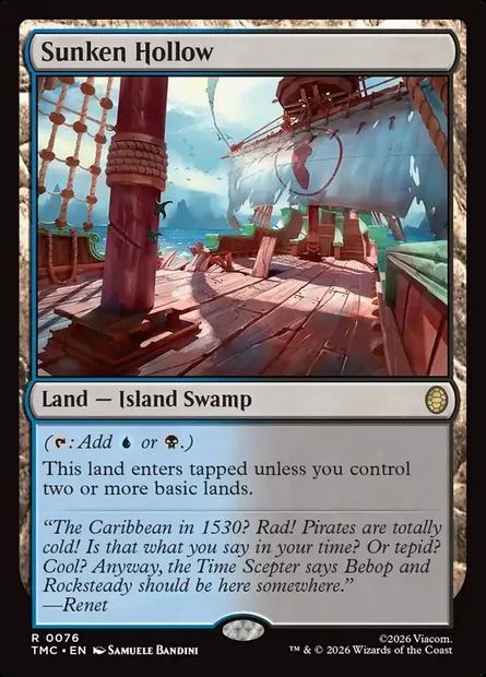 Sunken Hollow, Magic card TMC 76 — Teenage Mutant Ninja Turtles Eternal set