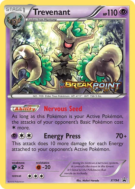 Trevenant, Pokémon card XY 94 — XY Black Star Promos set