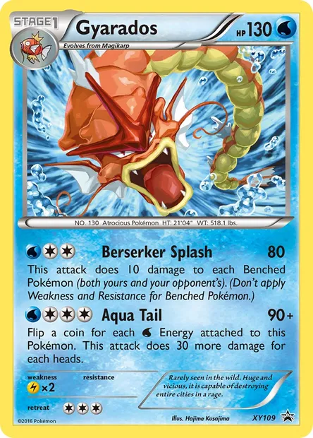 Gyarados, Pokémon card XY 109 — XY Black Star Promos set
