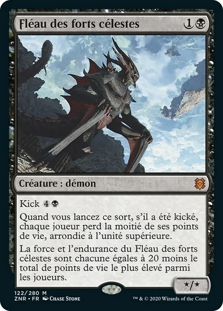 Fléau des forts célestes, carte Magic ZNR 122 — extension Renaissance de Zendikar