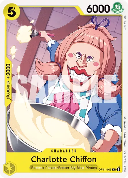 Charlotte Chiffon, One Piece card OP11-105 — A FIST OF DIVINE SPEED set