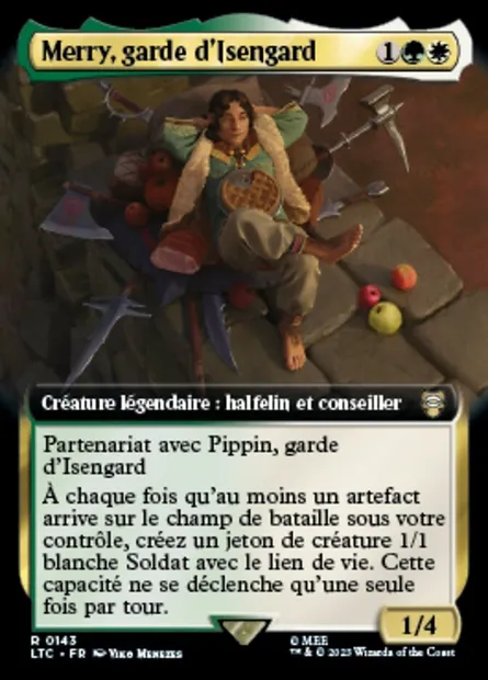 Merry, garde d'Isengard, carte Magic LTC 143 — extension Tales of Middle-earth Commander