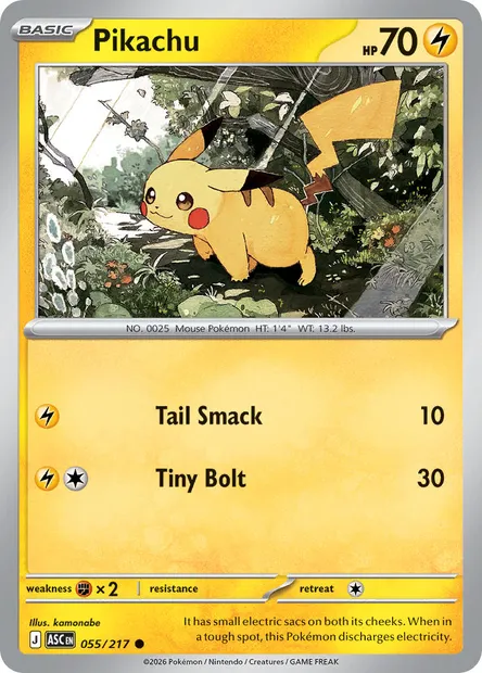 Pikachu, Pokémon card ASC 055 — Ascended Heroes set