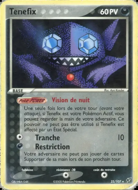 Ténéfix, carte Pokémon DX 23 — extension EX Deoxys