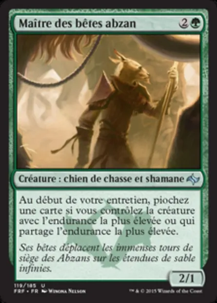 Maître des bêtes abzan, carte Magic FRF 119 — extension Destin reforgé