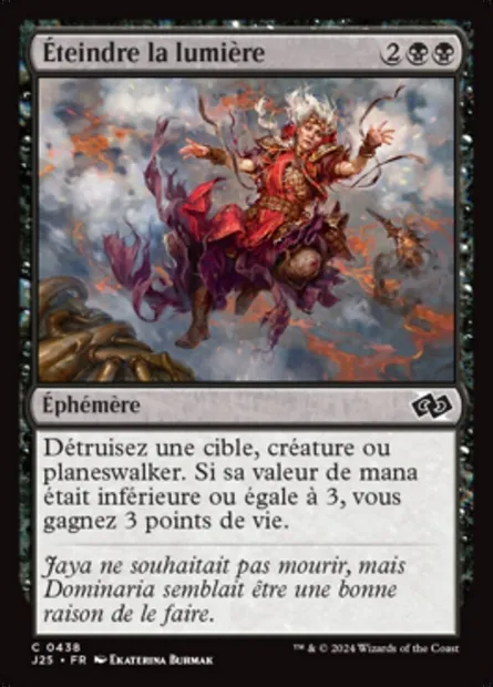 Éteindre la lumière, carte Magic J25 438 — extension Foundations Jumpstart