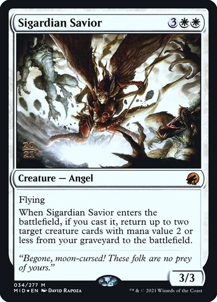 Sigardian Savior, Magic card PMID 34s — Innistrad: Midnight Hunt Promos set