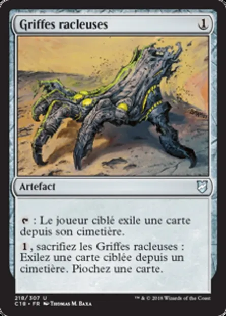 Griffes racleuses, carte Magic C18 218 — extension Commander 2018